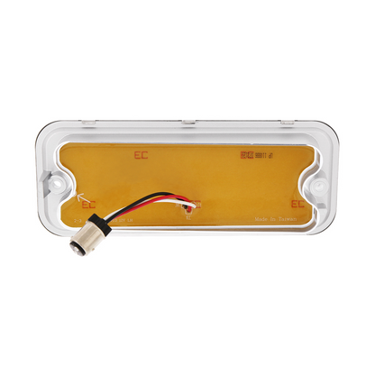 17 Amber LED Front Parking Light With SS Trim For 1973-80 Chevy & GMC Truck, R/H - Clear Lens
