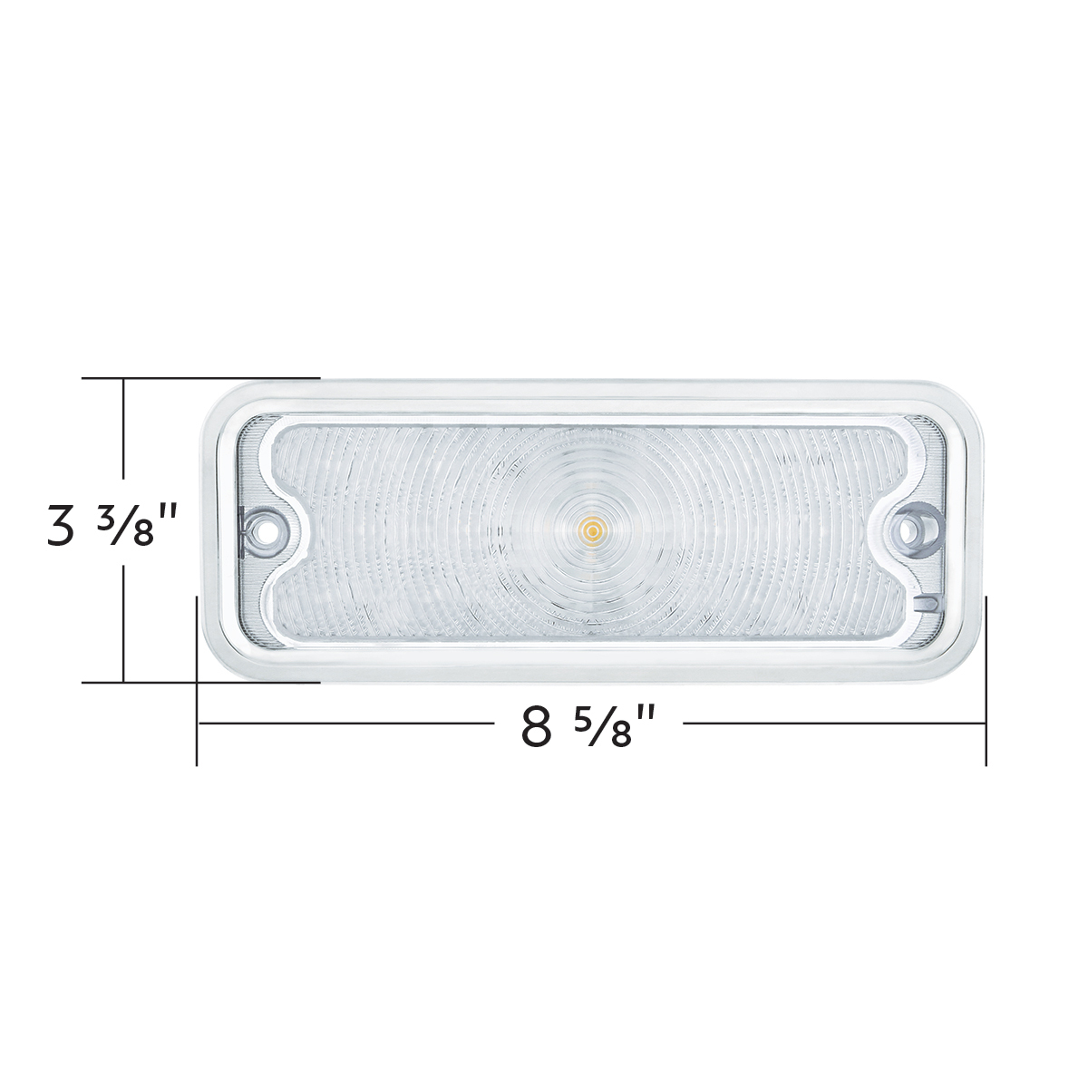 17 Amber LED Front Parking Light With SS Trim For 1973-80 Chevy & GMC Truck, R/H - Clear Lens
