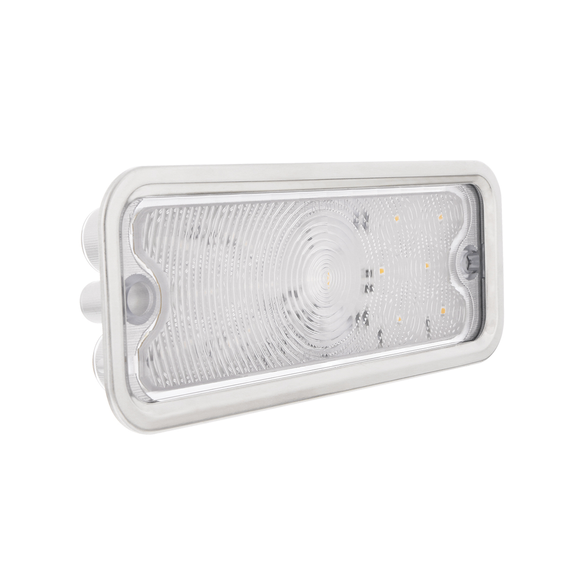 17 Amber LED Front Parking Light With SS Trim For 1973-80 Chevy & GMC Truck, R/H - Clear Lens