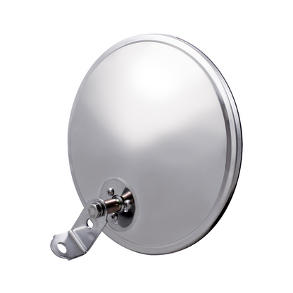7-1/2" 430 Stainless Steel 320R Convex Mirror - Offset Mounting Stud