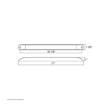 11 LED 17" Turn Signal Light Bar - Amber LED/Clear Lens