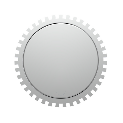 Chrome Plastic 1" Diameter Control Knob