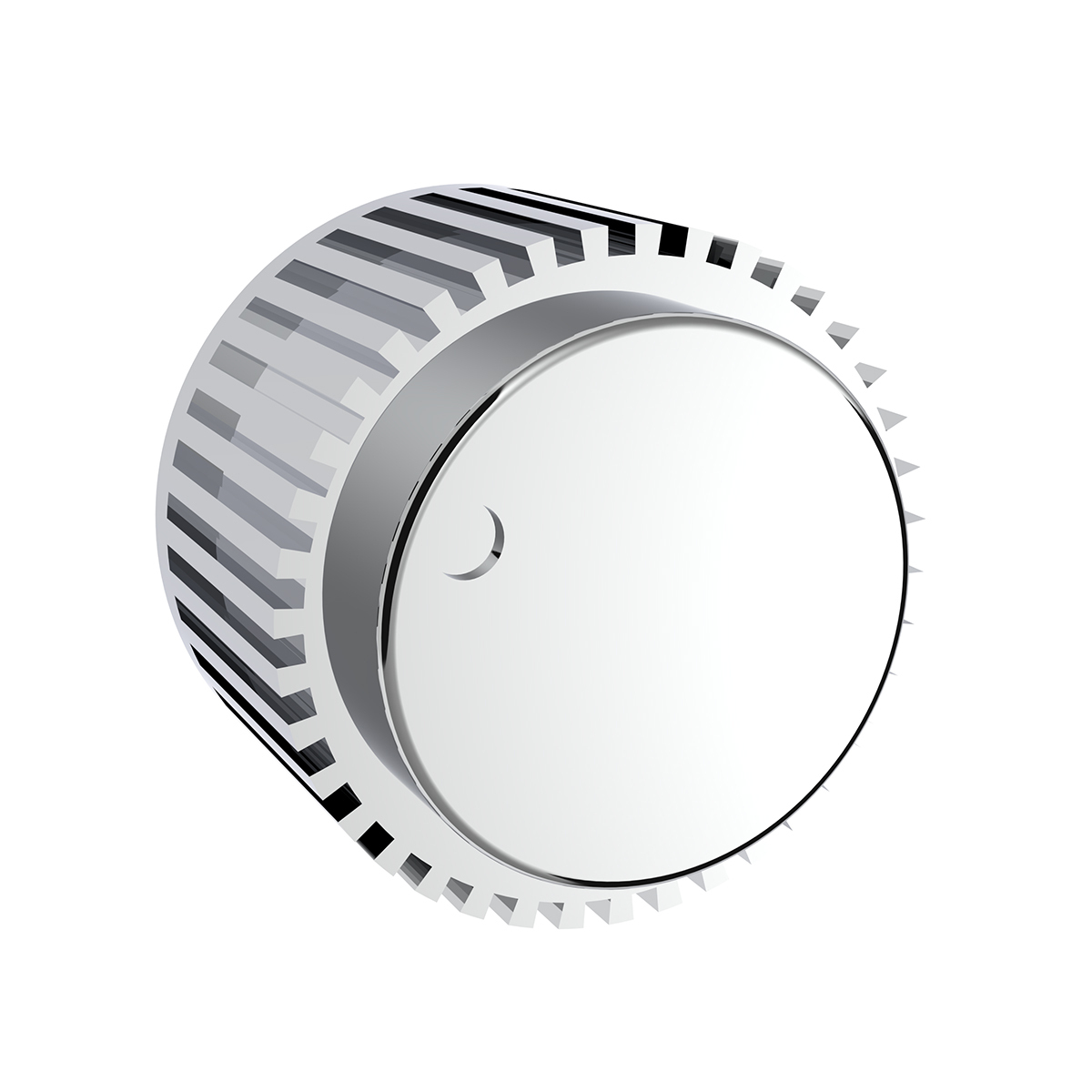 Chrome Plastic 1" Diameter Control Knob