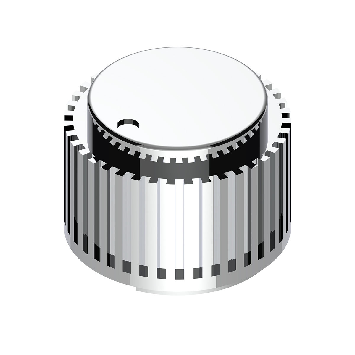 Chrome Plastic 1" Diameter Control Knob