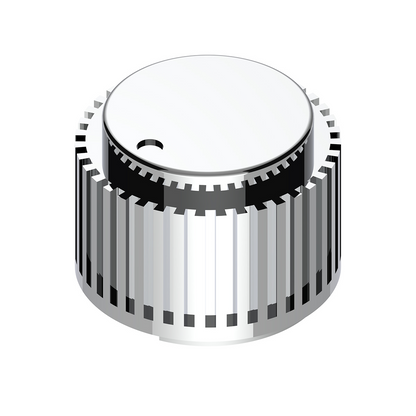 Chrome Plastic 1" Diameter Control Knob