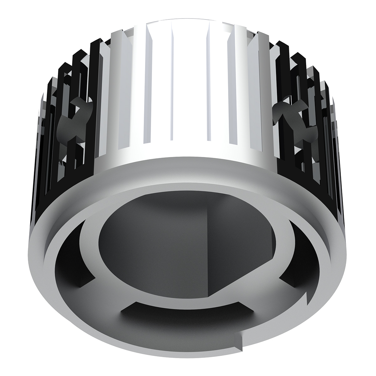 Chrome Plastic 1" Diameter Control Knob