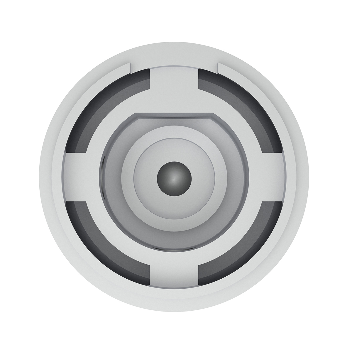 Chrome Plastic 1" Diameter Control Knob