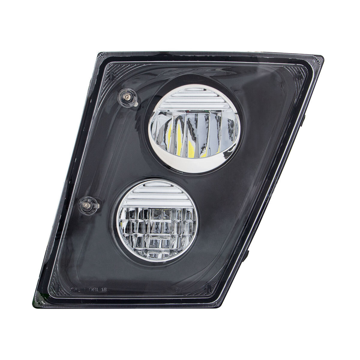 2 High Power LED Black Driving Light & Fog Light For 2003-2017 Volvo VNL - Driver/Left
