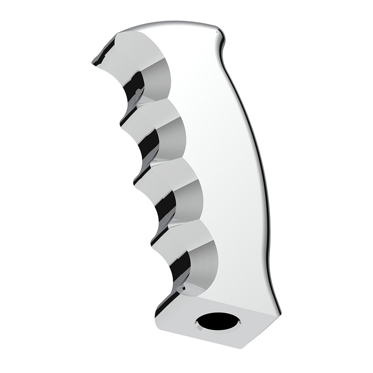 Thread-On Pistol Grip Gearshift Knob - Chrome