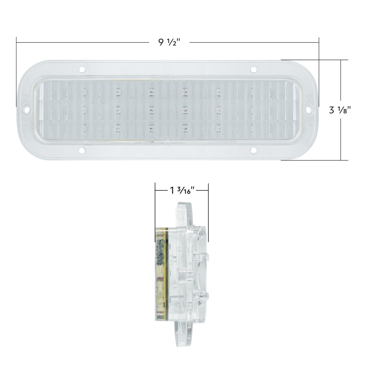25 LED Sequential Front Parking Light For 1967-1972 GMC Truck-Clear Lens