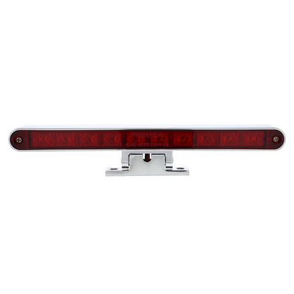10 LED Dual Function 3rd Brake Light With Chrome Swivel Pedestal Base - Red LED/Red Lens