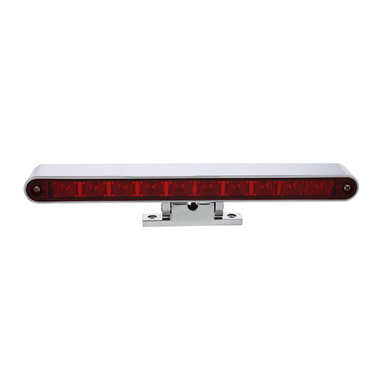 10 LED Dual Function 3rd Brake Light With Chrome Swivel Pedestal Base - Red LED/Red Lens