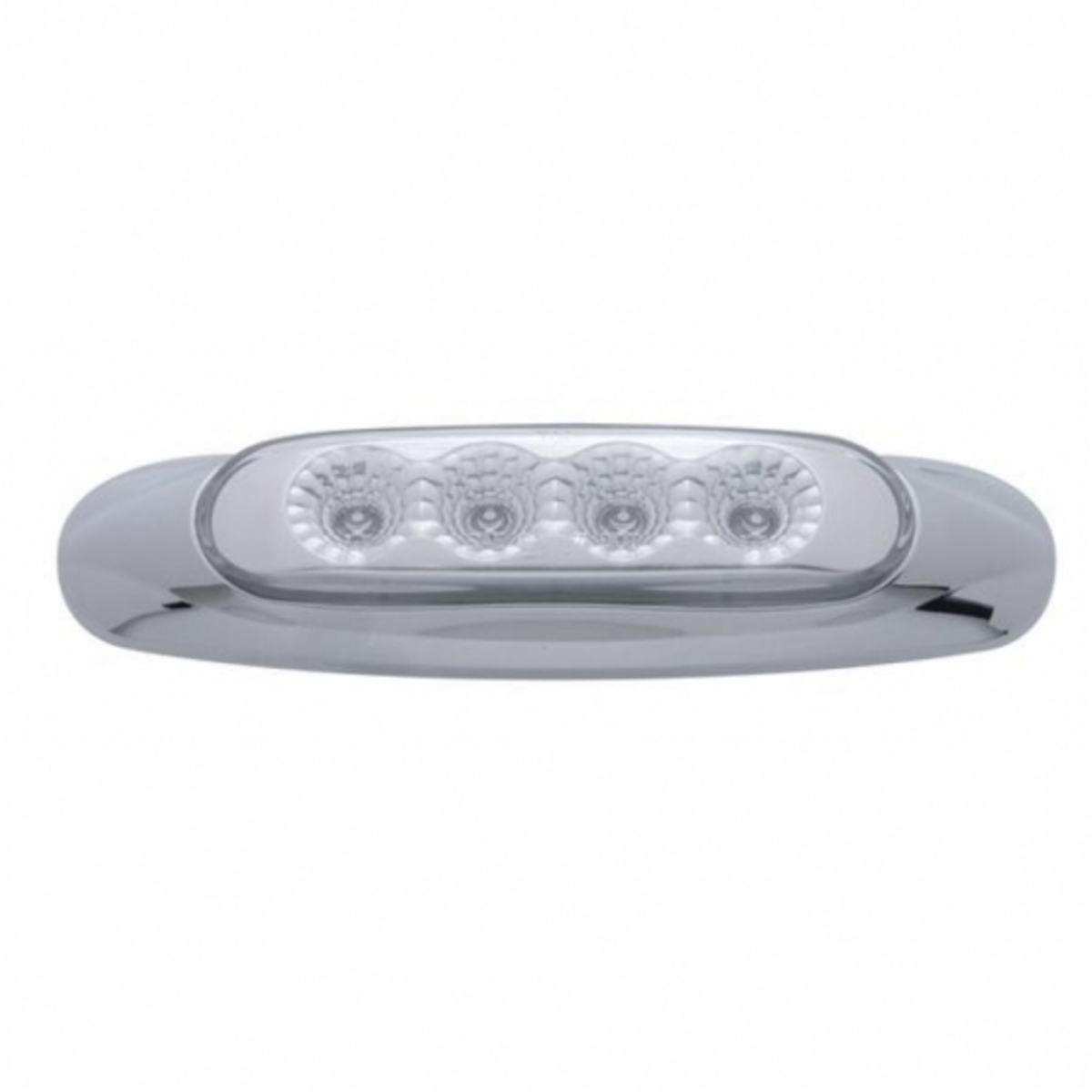 4 LED Reflector Light (Clearance/Marker) - Amber LED/Clear Lens