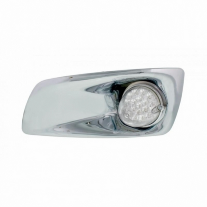 Fog Light Cover With 19 LED Reflector Light For 2007-2017 KW T660 (Driver) - Amber LED/ Clear Lens