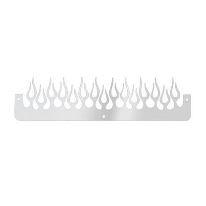 24" Chrome Flame Bottom Mud Flap Plate - Bolt Thru (Bulk)