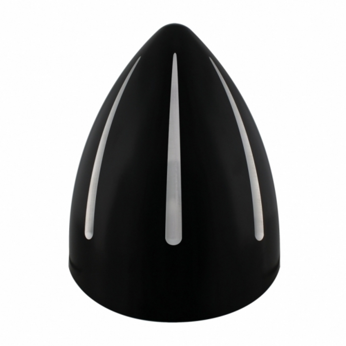 Black "Billet" Style Groove Headlight With Visor H4 Bulb With 34 Amber LED