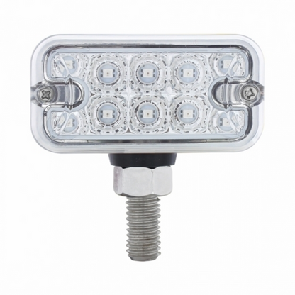 20 LED Dual Function Reflector Double Face Light - T-Mount - Amber & Red LED/Clear Lens