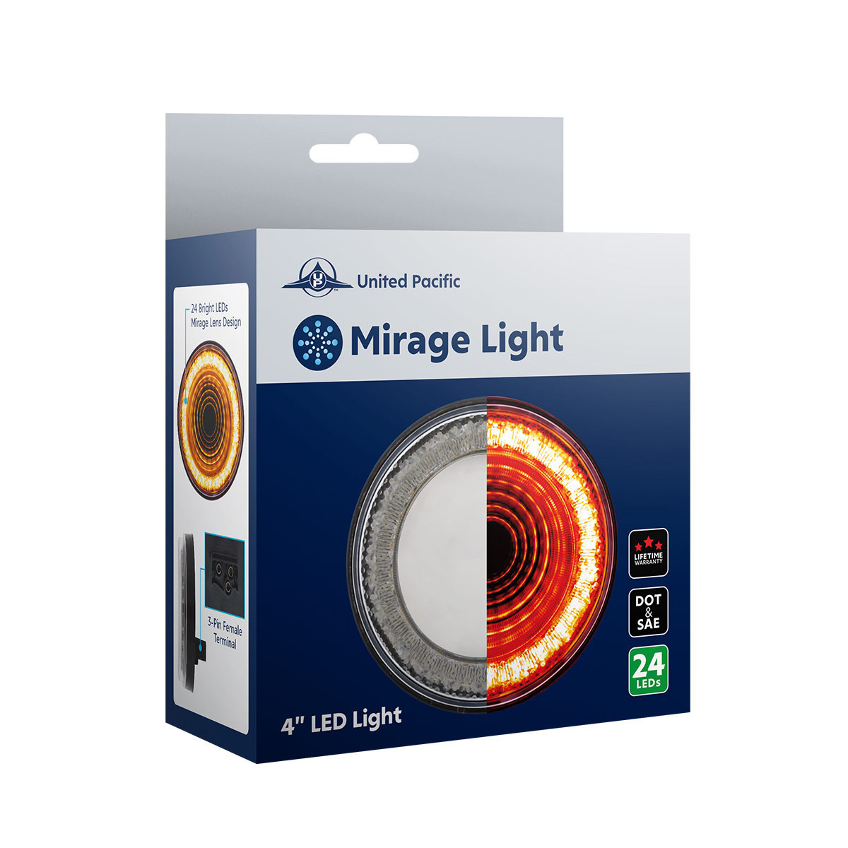Mirage 24 LED 4" Round Turn Signal Light - Amber LED/Amber Lens