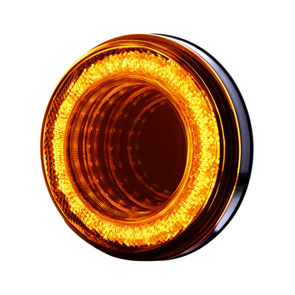 Mirage 24 LED 4" Round Turn Signal Light - Amber LED/Amber Lens