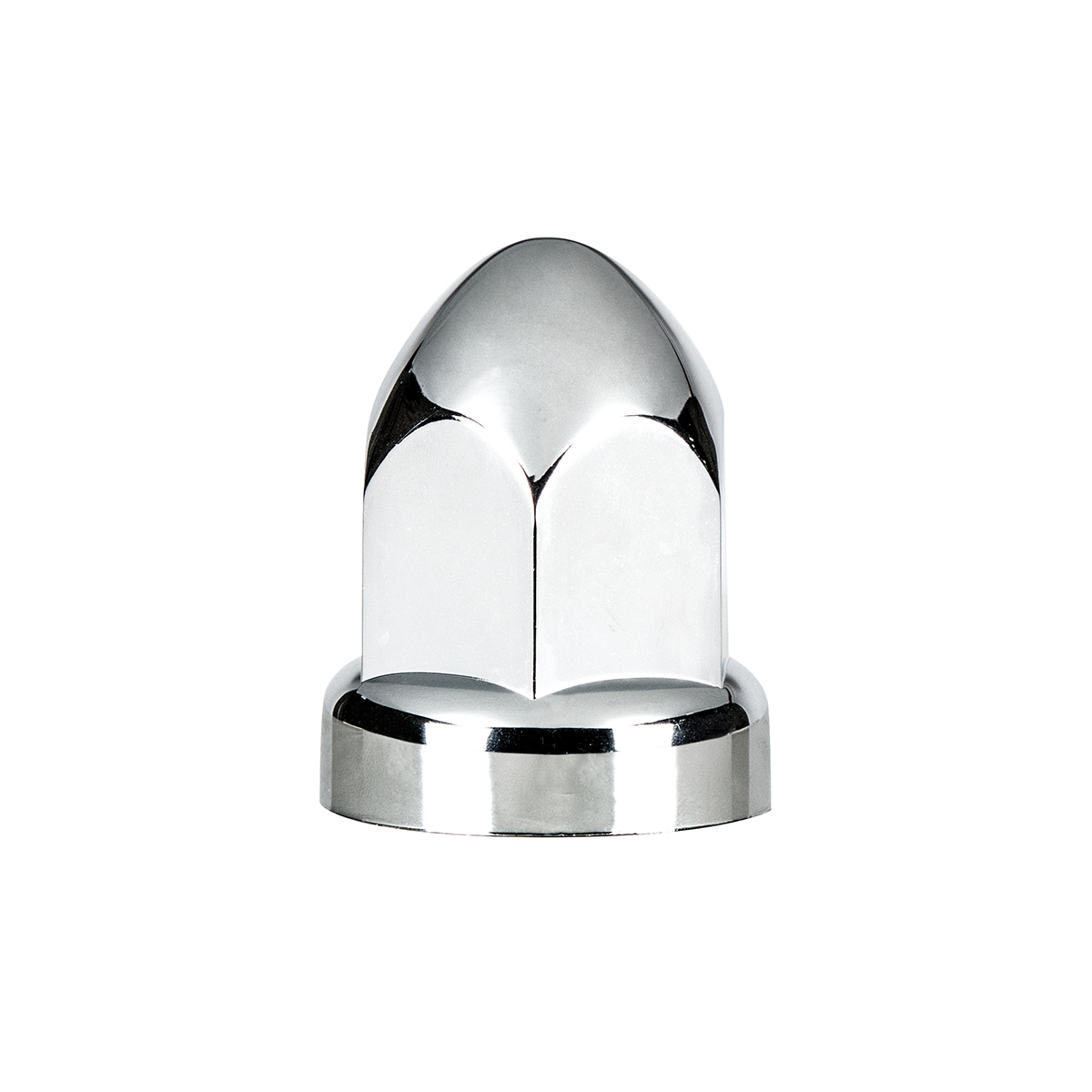 33mm X 2-3/4" Chrome Plastic Bullet Nut Covers With Flange- Push-On (60-Pack)
