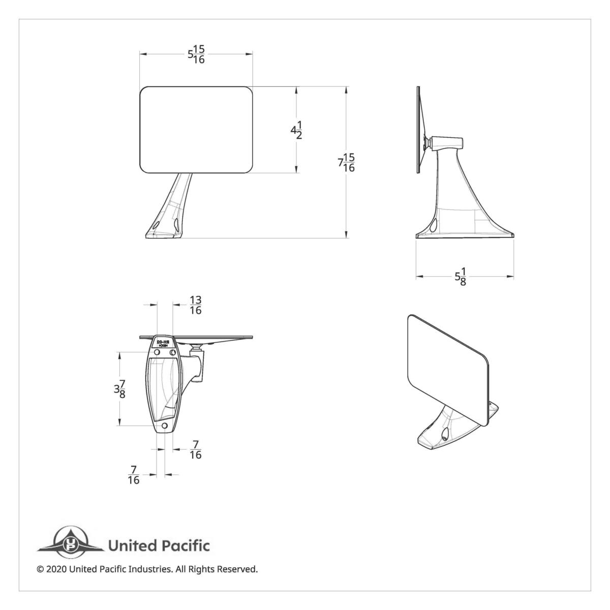Exterior Sport Mirror For 1970-1972 Chevy & GMC Truck - L/H