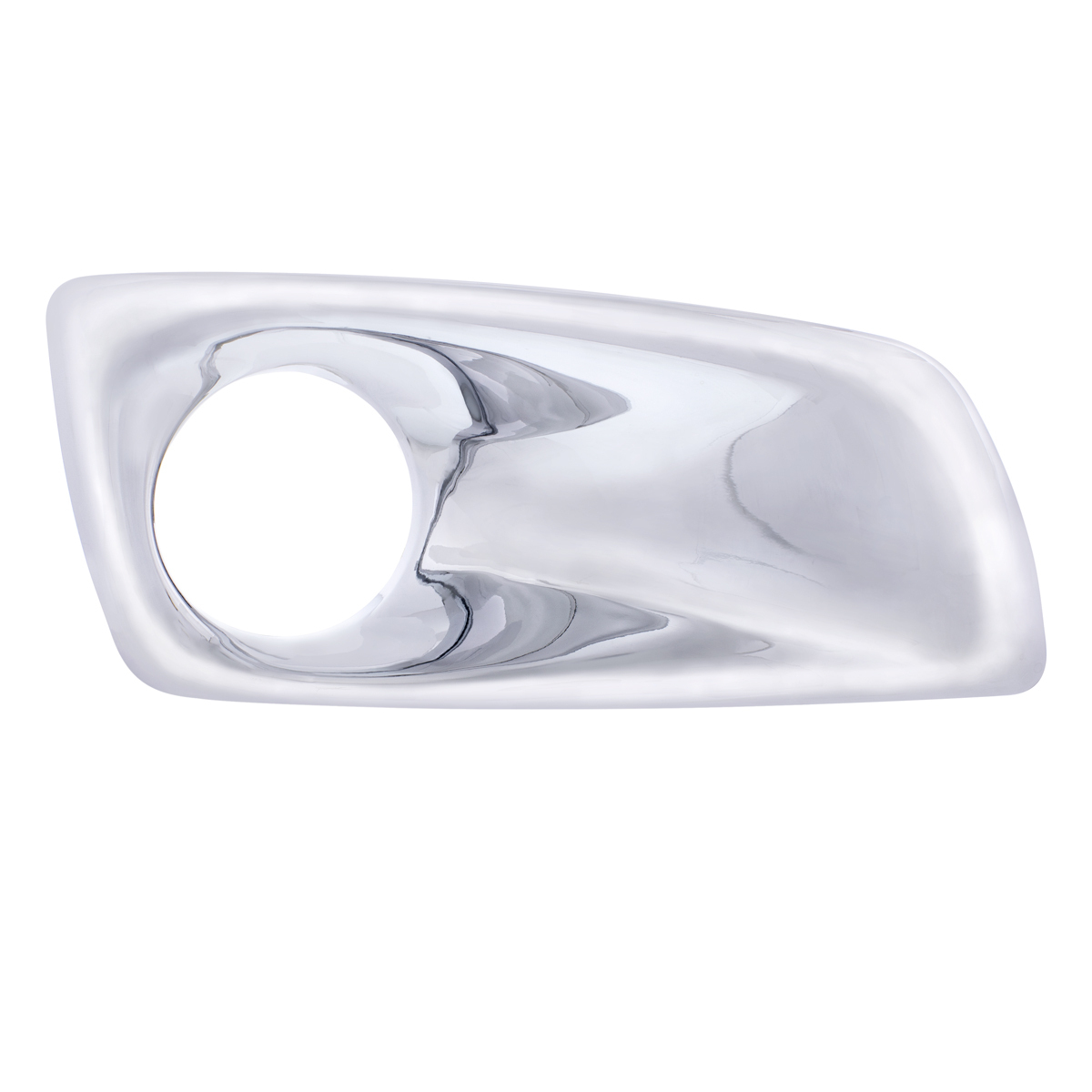 Chrome Plastic Fog Light Cover With Light Opening For 2007-2017 Kenworth T660 - Passenger
