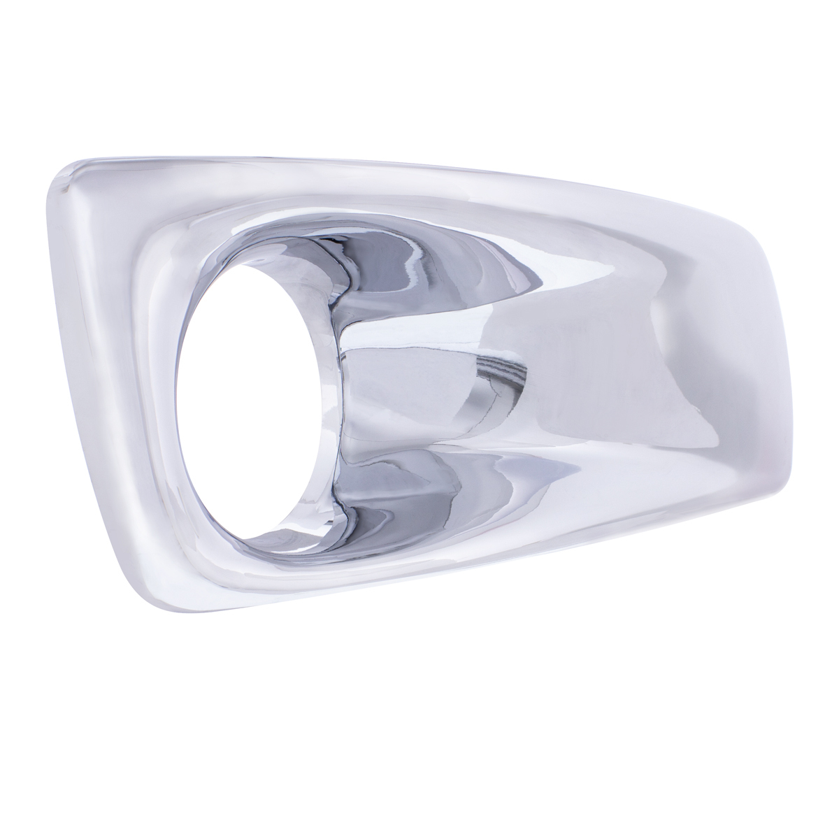 Chrome Plastic Fog Light Cover With Light Opening For 2007-2017 Kenworth T660 - Passenger