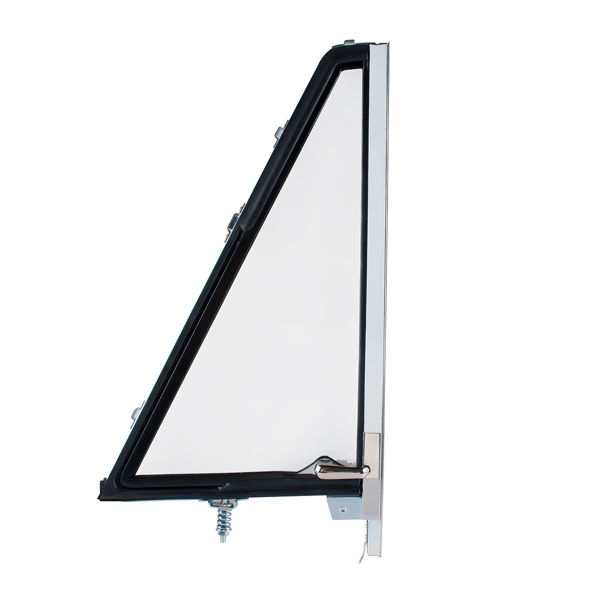 Vent Window Assembly Black Frame Without Tinted Glass For 1966-77 Ford Bronco - R/H