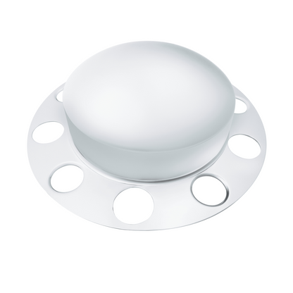 Chrome Dome Front Axle Cover 2PC Kit For 1-1/2" Nut Cover - Aluminum Wheel (2-Pack)