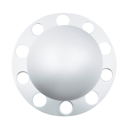 Chrome Dome Front Axle Cover 2PC Kit For 1-1/2" Nut Cover - Aluminum Wheel (2-Pack)