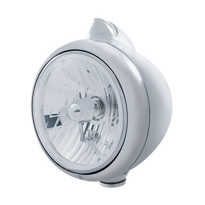Chrome Guide 682-C Headlight Crystal H4 & Original Style LED Signal - Clear Lens