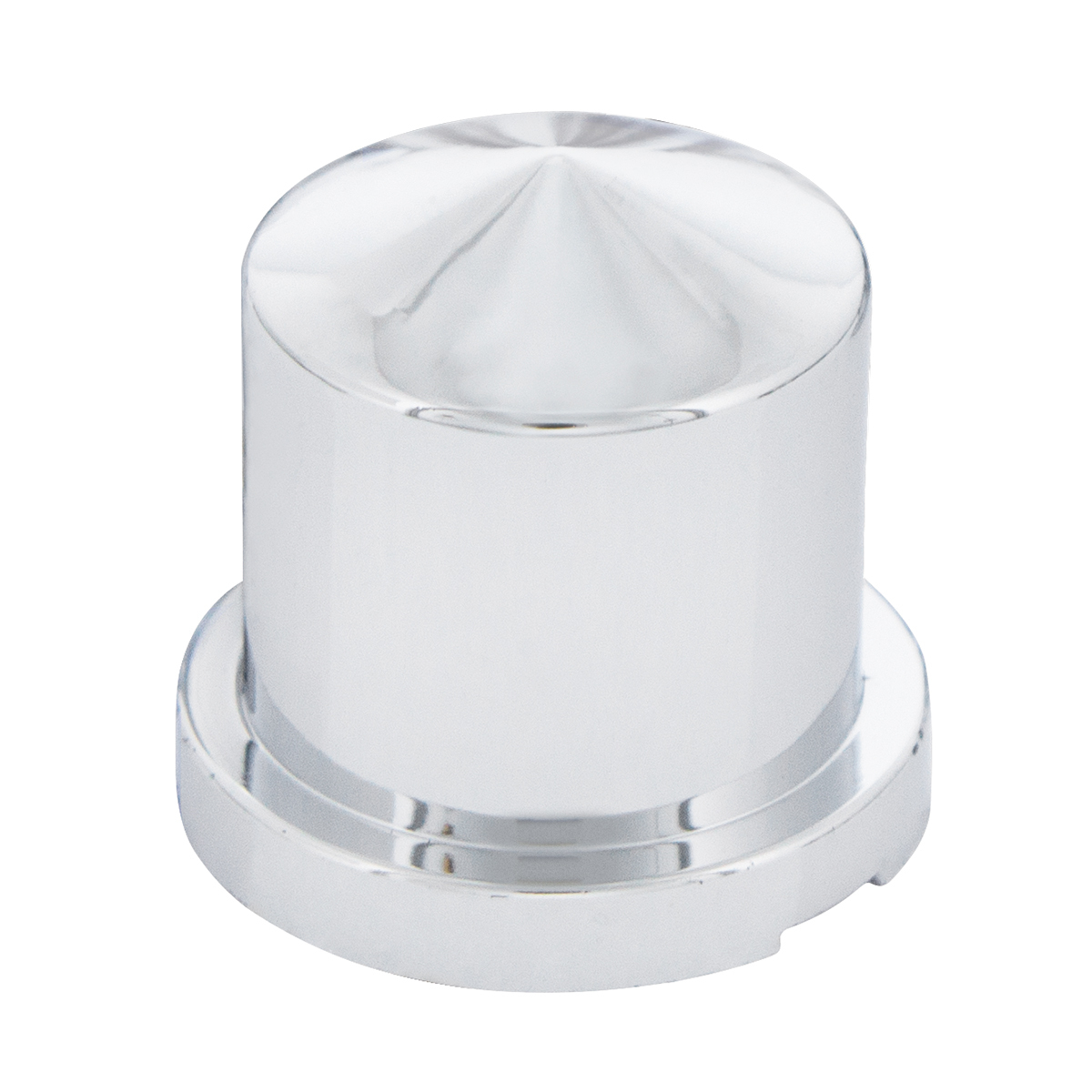 15/16" X 1-1/2" Chrome Plastic Pointed Nut Covers - Push-On (10-Pack)