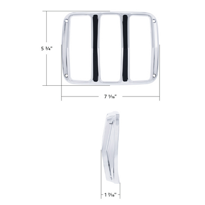 Chrome Tail Light Bezel With Black Painted Detail For 1964.5-66 Ford Mustang