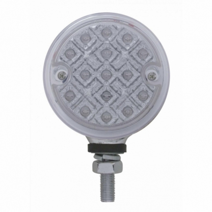 15 LED 3" Reflector Single Face Light - Amber LED/Clear Lens