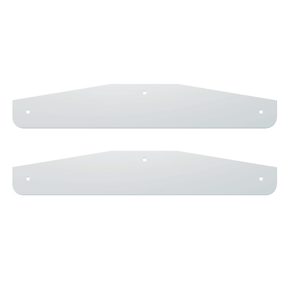 24" X 4" Stainless Steel Bottom Mud Flap Plate - Bolt Thru (Cbox/Pair)
