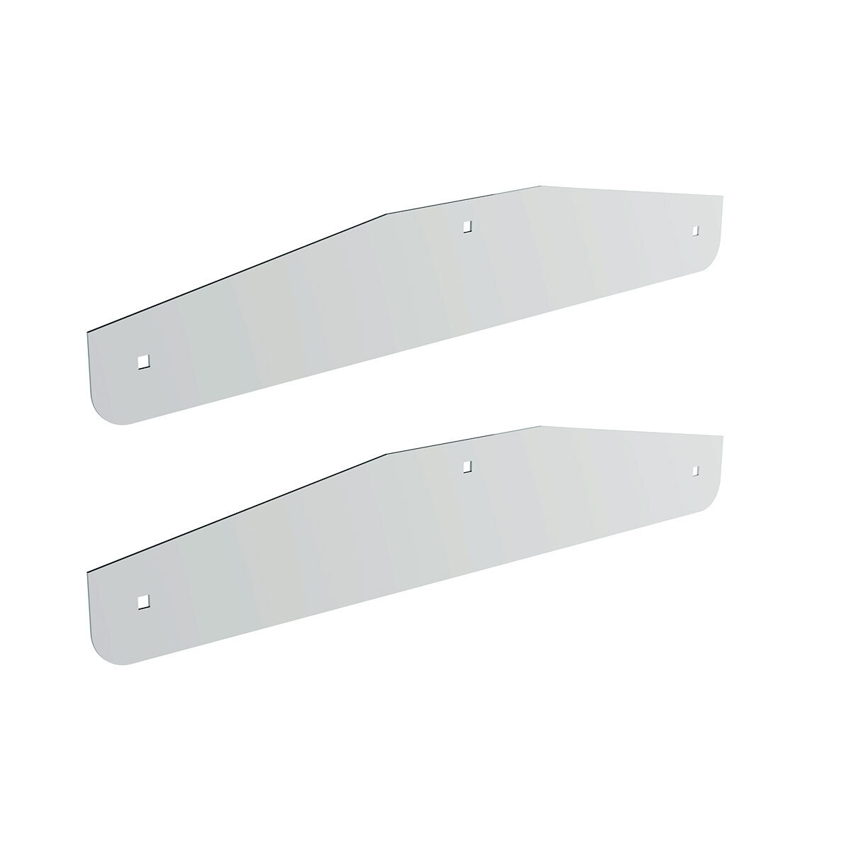 24" X 4" Stainless Steel Bottom Mud Flap Plate - Bolt Thru (Cbox/Pair)
