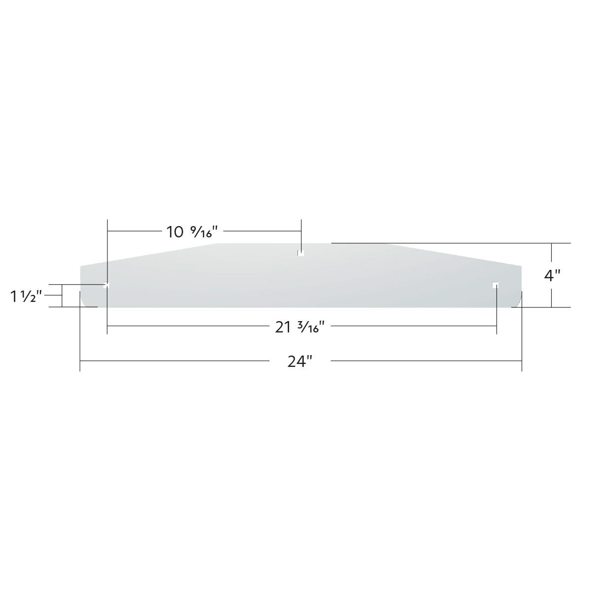 24" X 4" Stainless Steel Bottom Mud Flap Plate - Bolt Thru (Cbox/Pair)