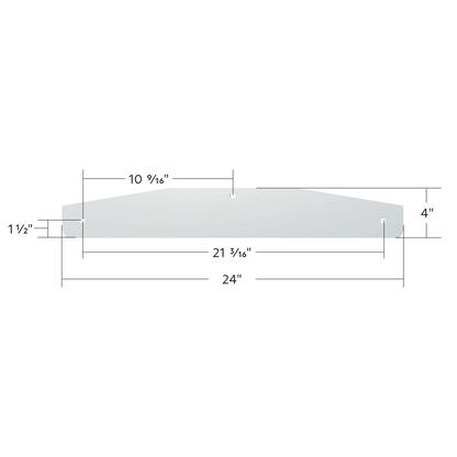 24" X 4" Stainless Steel Bottom Mud Flap Plate - Bolt Thru (Cbox/Pair)