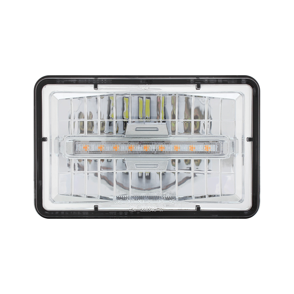 ULTRALIT - 4" X 6" Rectangular LED Headlight With Amber LED Position Light - High Beam