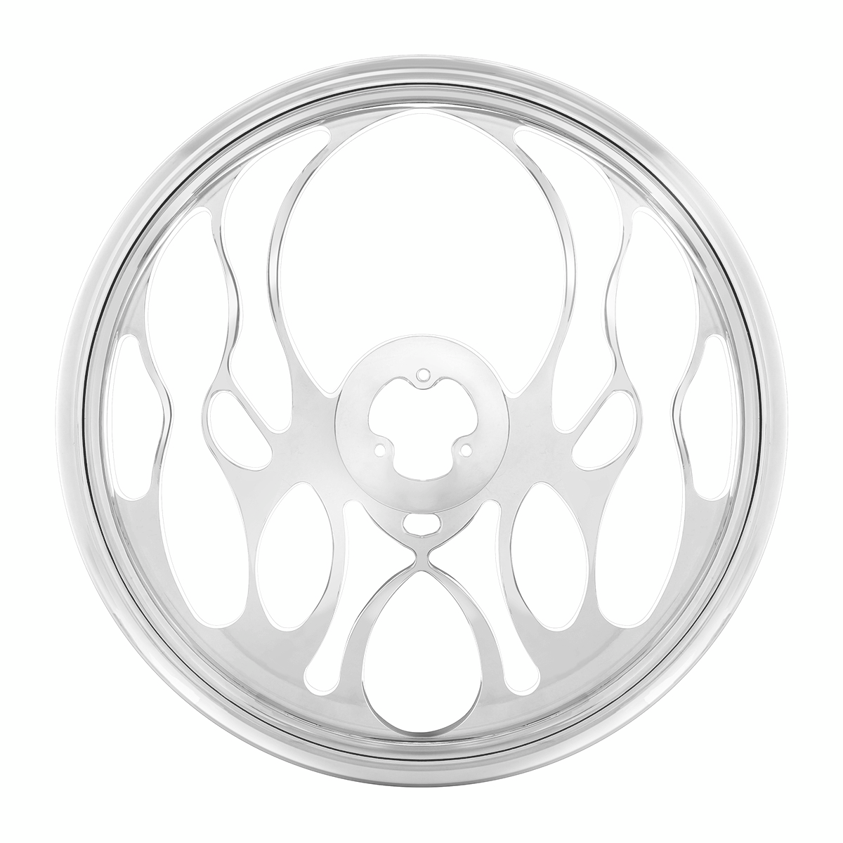 18" Chrome Aluminum "Blaze" Style Steering Wheel