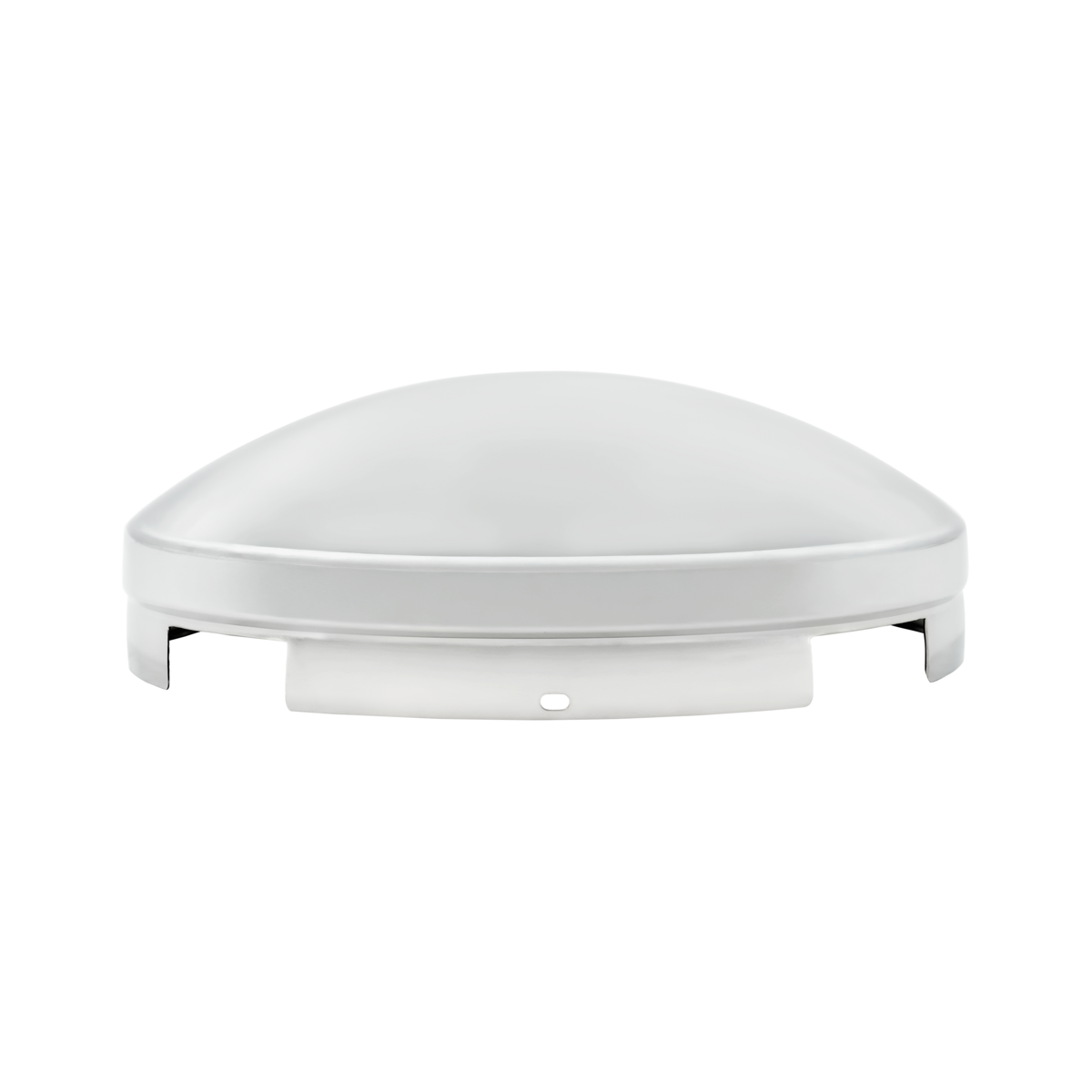 4 Even Notched Chrome Dome Front Hubcap - 3/4" Side Wall