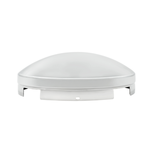 4 Even Notched Chrome Dome Front Hubcap - 3/4" Side Wall