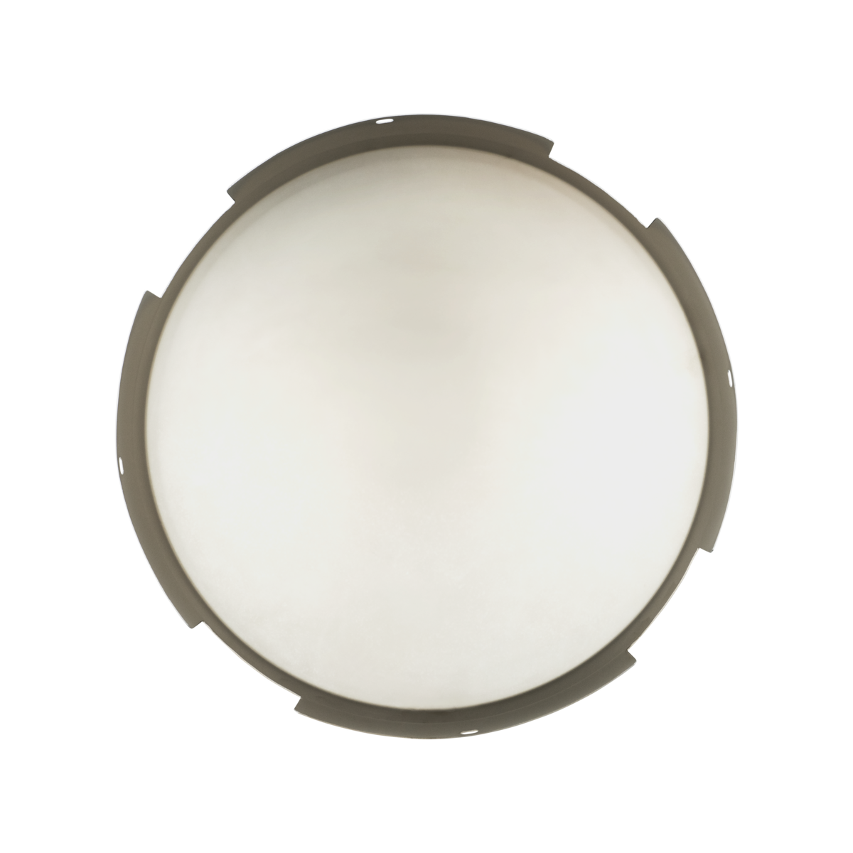 4 Even Notched Chrome Dome Front Hubcap - 3/4" Side Wall