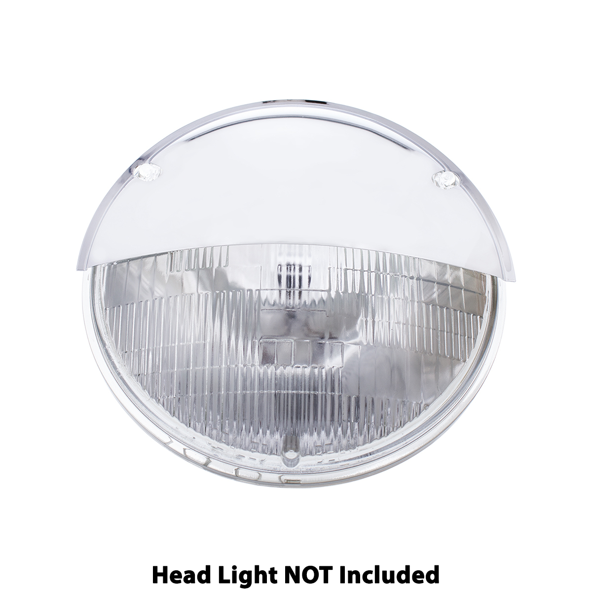 Chrome Half-Moon Shield For 7" Headlight (Pair)