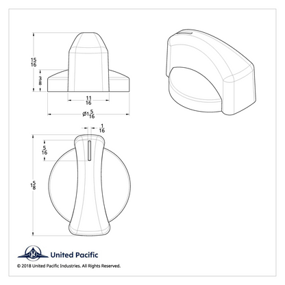 Chrome A/C Control Knob For Western Star