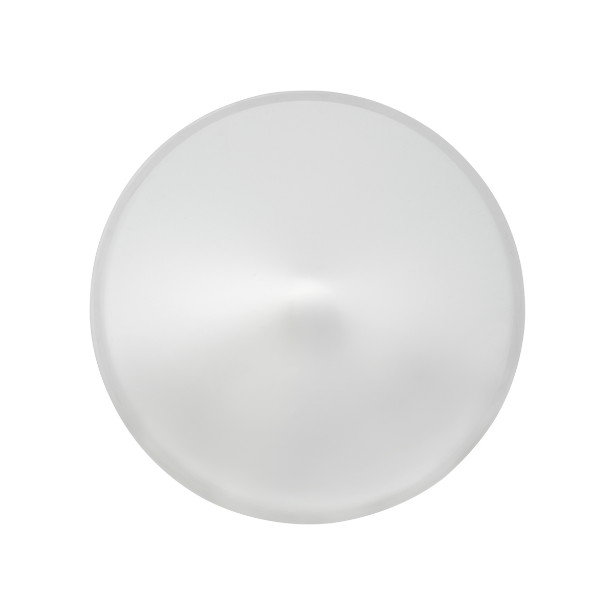 No Notch Chrome Pointed Front Hubcap - 1/2" Lip