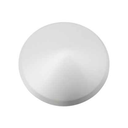 No Notch Chrome Pointed Front Hubcap - 1/2" Lip
