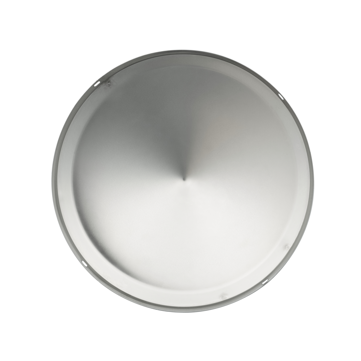 No Notch Chrome Pointed Front Hubcap - 1/2" Lip