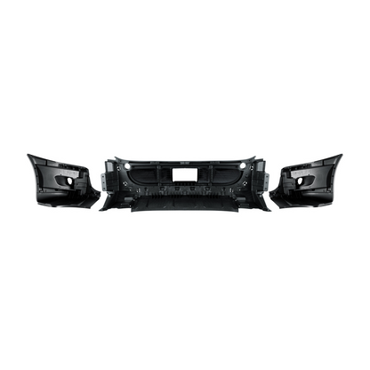Complete 3-Piece Front Bumper Set With Fog Light Hole For 2008-2017 Freightliner Cascadia