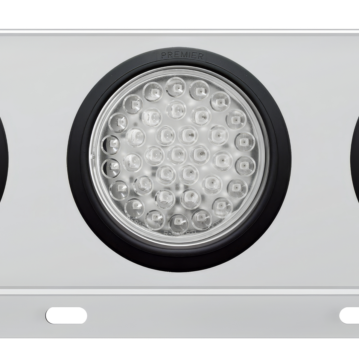 3-3/4" Bolt Pattern Deluxe SS Spring Loaded Bar W/6X 36 LED 4" Light -Red LED/Clear Lens (Pair)